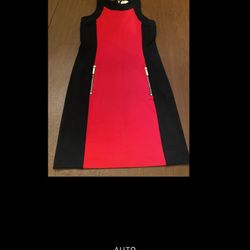 NWOT MICHAEL by Michael Kiors Womens Size Small Dress red black gold! Gorgeous!