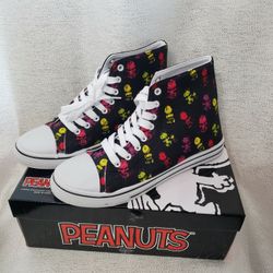 Snoopy Peanuts Hightop Sneakers Canvas Like Converse 