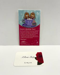 Disneyland Cast Member Exclusive 2025 Happy Holidays Chip N Dale 70th Pin