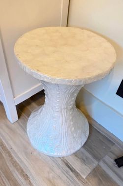 Capiz Shell Round Side Table