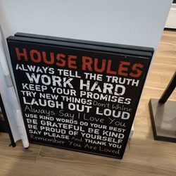 House Rules Wall Art