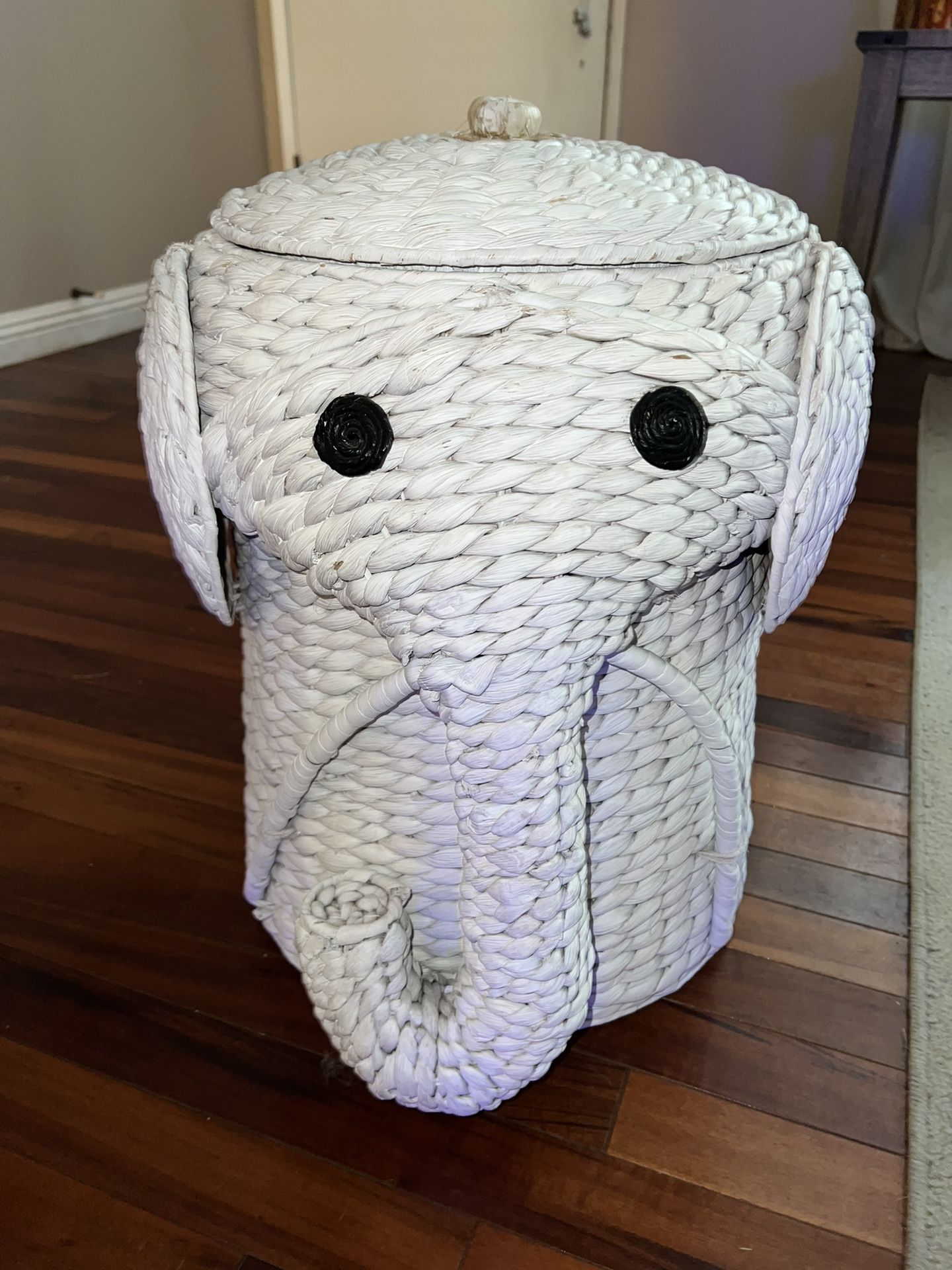 White Elephant Wicker Hamper