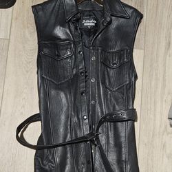2 Women's Leather Vests