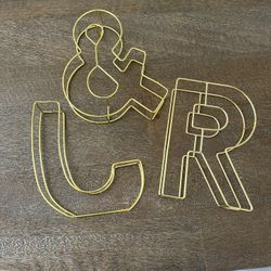 Gold Wedding Letters