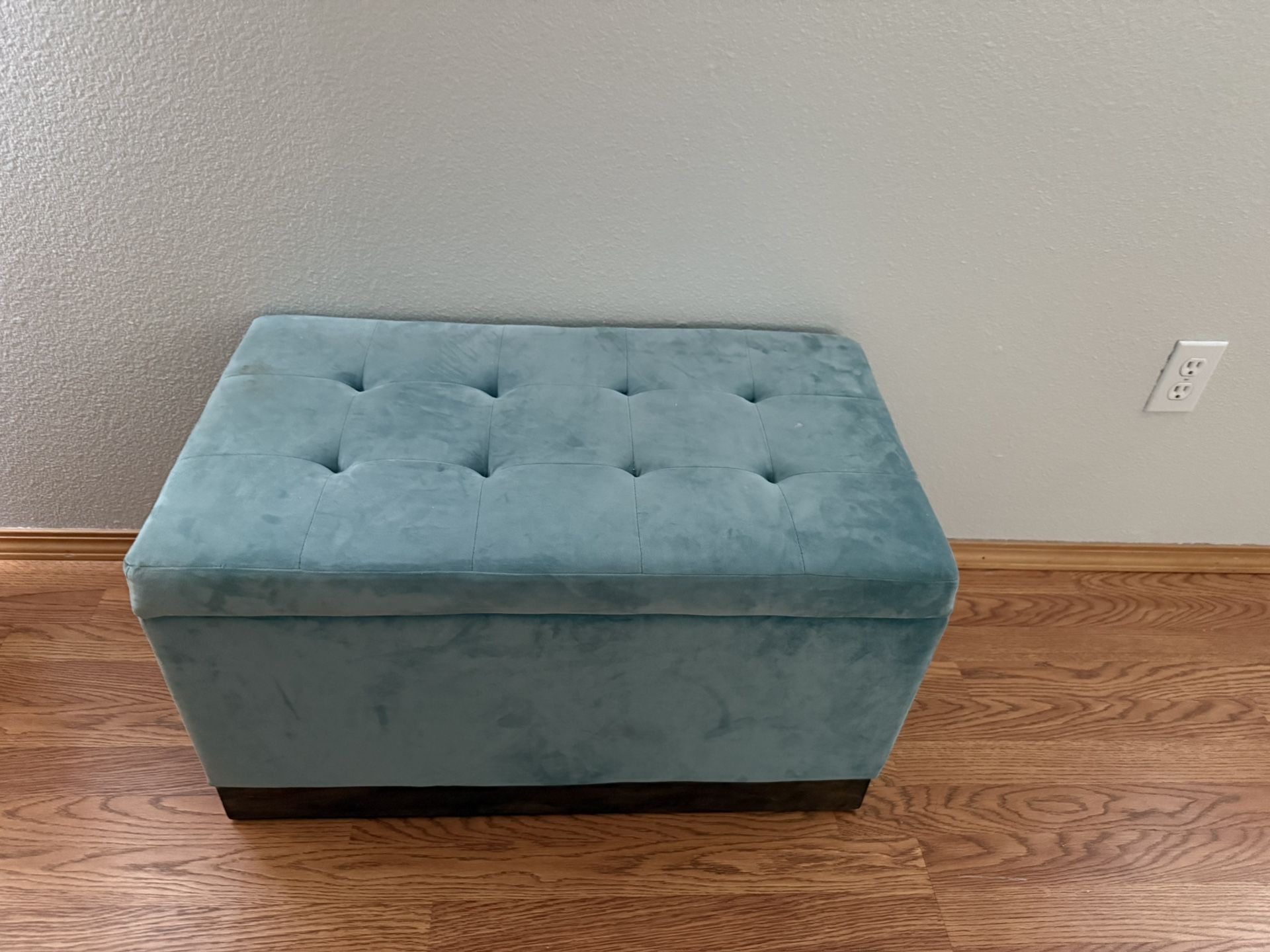 Blue Upholstered Ottoman