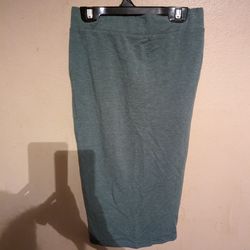 Green Ripped Pencil Skirt
