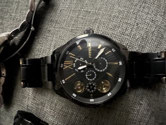 Men’s Fossil  (black And Gold) 