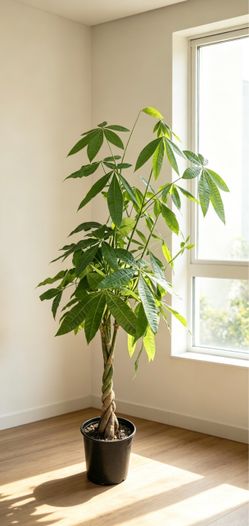 8 feet tall Large Money Tree Plant in Black Pot