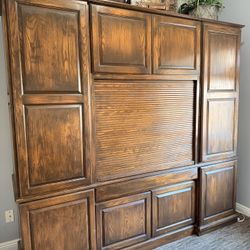 Custom Solid Wood Office Cabinet