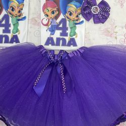 Shimmer and Shine 4th Birthday Tutu Dress, Personalized