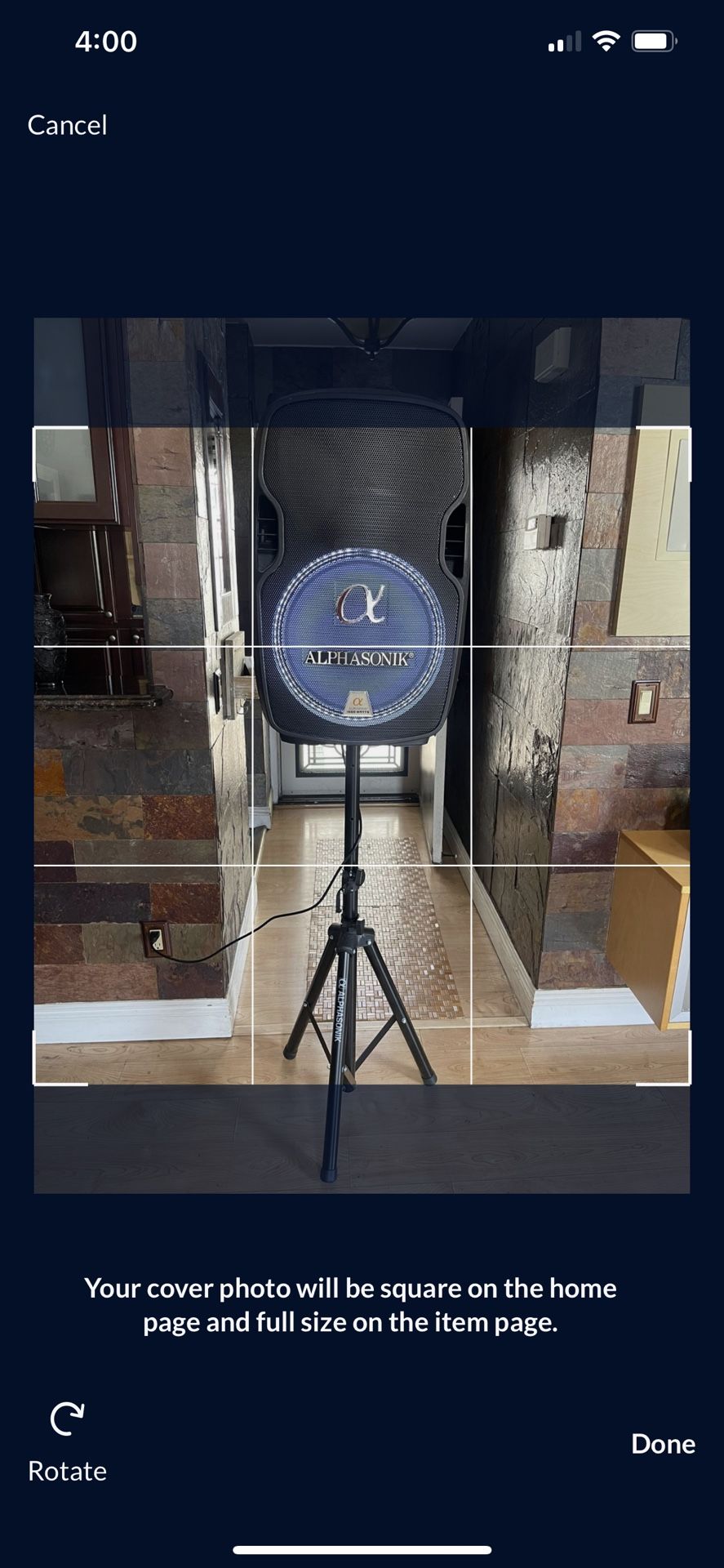 Alphasonik AKDJ115BAT 15" 1500 Watt Amplified Portable Rechargeable Battery Pro DJ