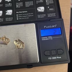 10k gold crown earrings
