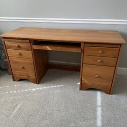 Vintage Solid Oak Desk 