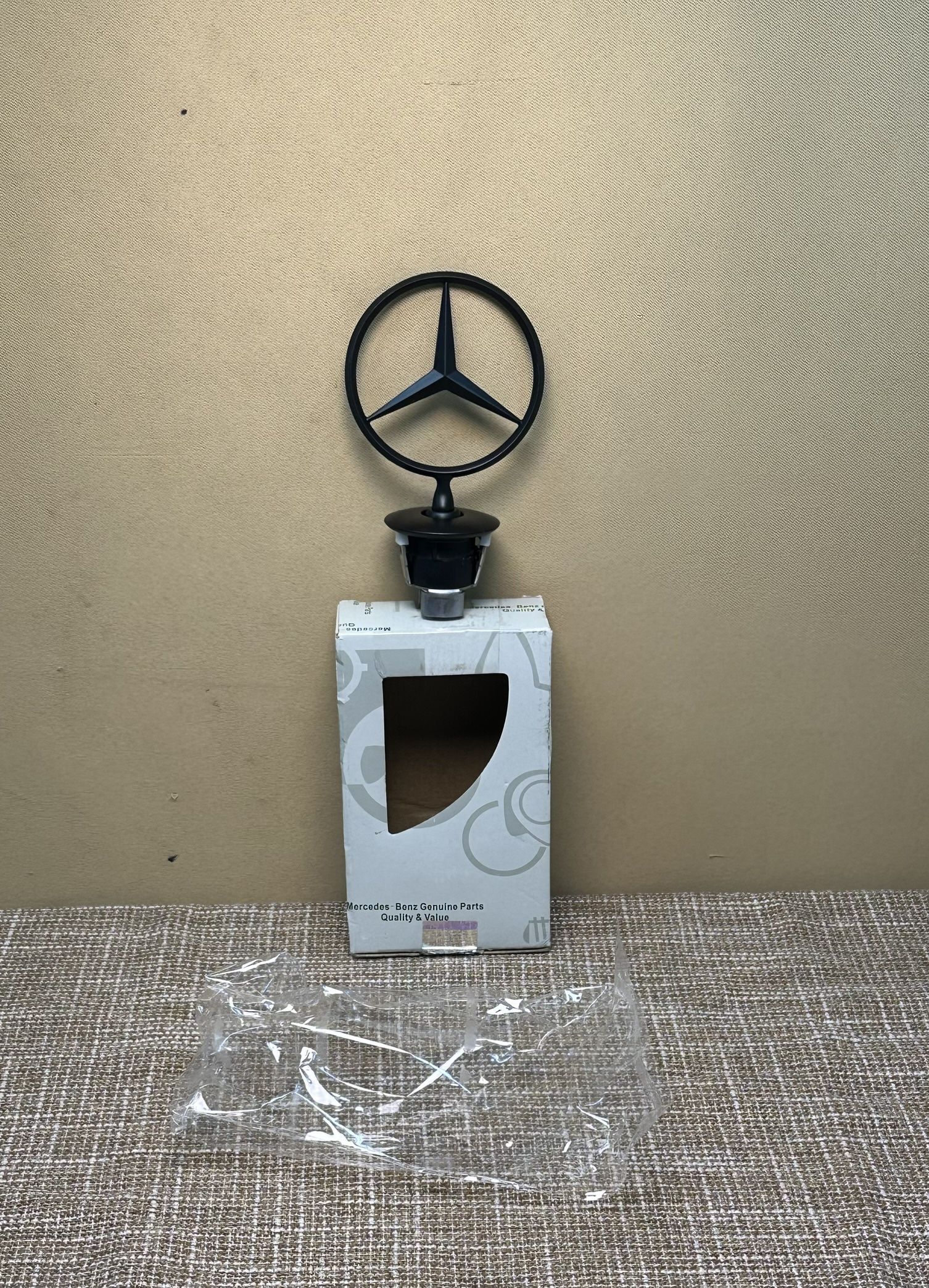 Mercedes-Benz OEM Black Front Hood Ornament Mounted Star Logo