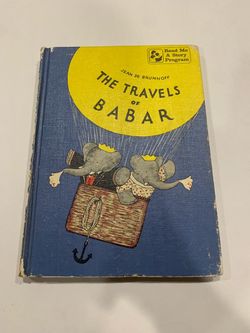 Vintage Read Me A Story Flip Book Peter Rabbit Travels Of Babar Hardcover Book
