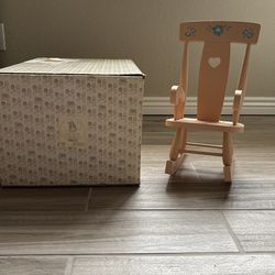 Wooden Rocking Chair For Precious Moment Dolls