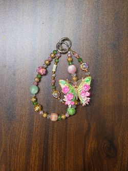 Beautiful GreenFloral butterfly bag chain