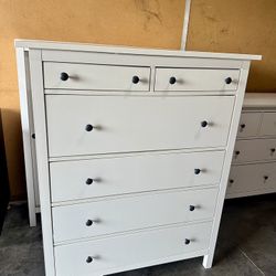 White IKEA Hemnes Tall Dresser 
