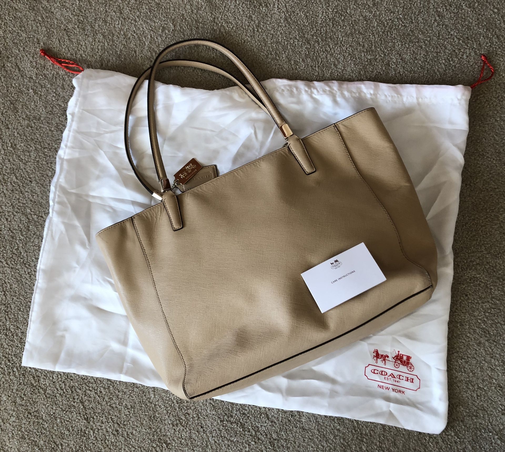 Coach saffiano leather tote
