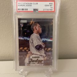 2017 Stadium Club Aaron Judge #64 PSA 10