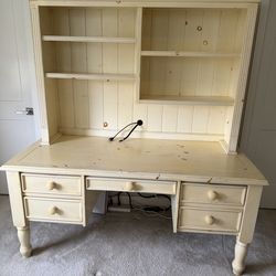 Home desk with hutch