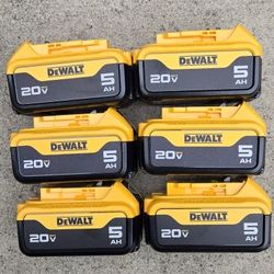 Dewalt 20v Batteries 5.0 Ah  $60 Each Brand New 