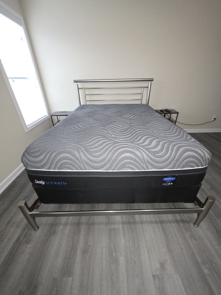 Queen Sized Mattress, Box Spring & Headboard