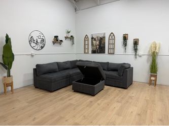 Modular Gray Sectional Couch - Free Delivery
