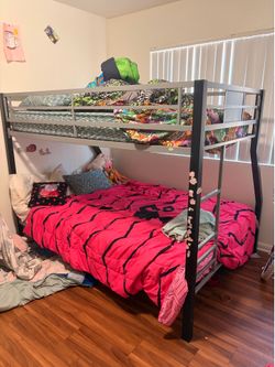 Metal bunk bed twin over full