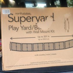 Superyard 6 Panel Baby Play Yard/Barrier ...great for pets too