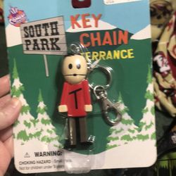 1998 VINTAGE SOUTHPARK TERRANCE KEYCHAIN IN PKG