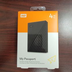 Hard Drive, Portable Storage, 4TB WD