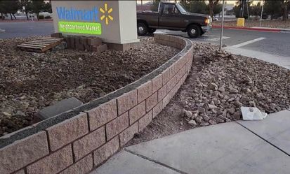 Block stone and bricks
