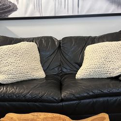 Black Leather Sofa