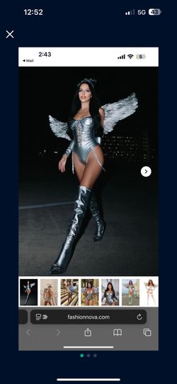 Silver angel Halloween Costume