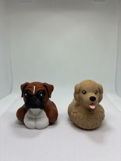 3D Printed Dog Figurines Set of 2