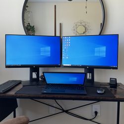 Two 24” HP Monitors