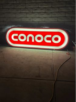 Vintage light up Conoco Sign
