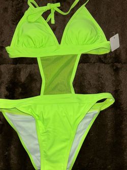 Sexy fluorescent bathing suit