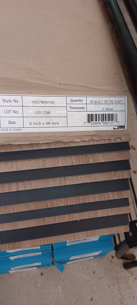 NEW SHAW LVP GLUE DOWN FLOORING 6×48INCH×2.5 MM THICK 
