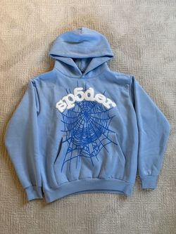 Sp5der Hoodie Baby Blue