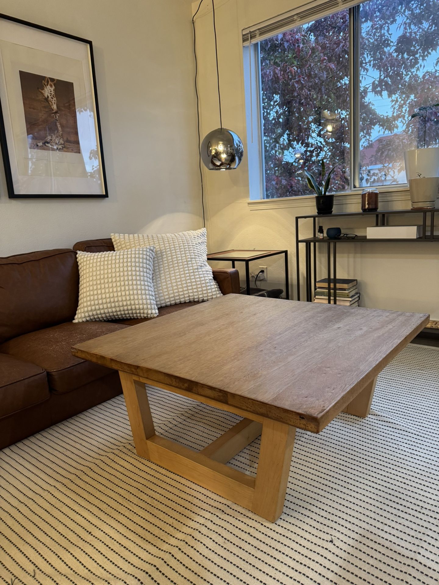 Handmade Solid Wood Coffee Table – 36” x 36” x 16” – Geometric Fox Maker’s Mark