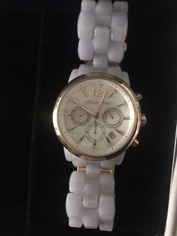 Michael Kors Lilac watch with gold and rhinestone