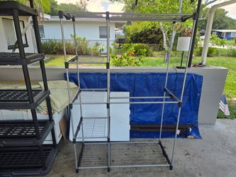 Mainstays Wire Freestanding Closet Organizer Garment Rack