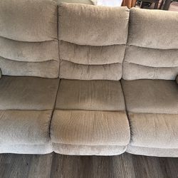 Two 7ft Recliner Sofas For Sale 