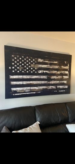 “Brand New” Large American Flag Art Canvas 
