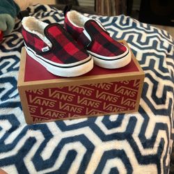 Red And Black Toddler Vans 