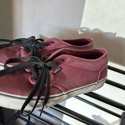 Maroon Low Top 10 1/2 Vans, Men’s