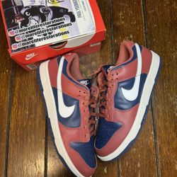 Size 9.5 - Nike Dunk Low Canyon Rust Blue W new with box 