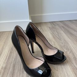 Black Peep Toe Heels – Size 6.5
